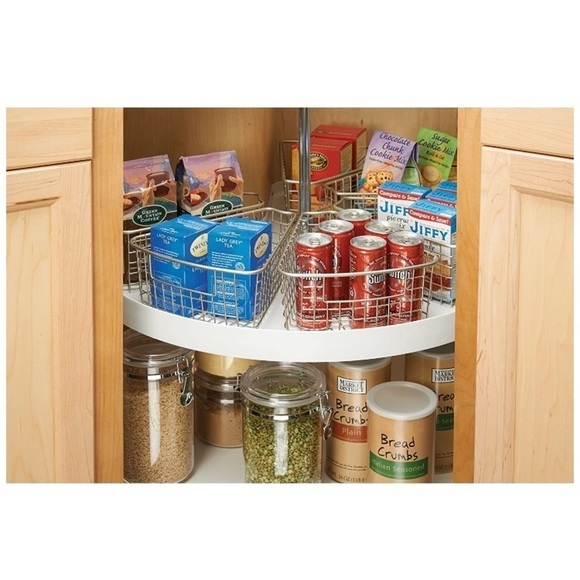 Inter design Lazy Susan Cabinet Bin wire basket - Picture 3 of 8